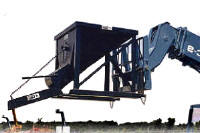 Utilize your forklift  to place concrete in hard to reach places, even when there are overhead or other obstructions.
