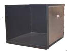 Make Clean Up Easy with a Heavy Duty Trash Hopper. Front is completely open for unrestricted access.